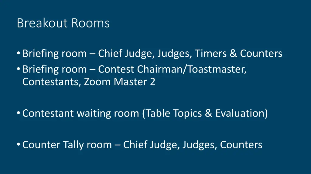 breakout rooms