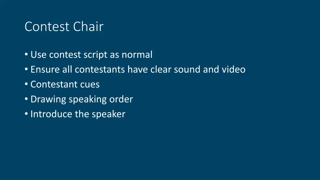 contest chair