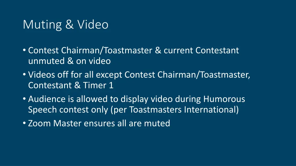 muting video