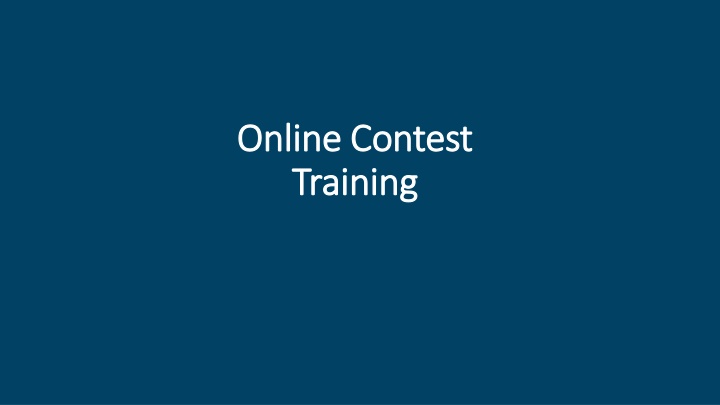 online contest online contest training training