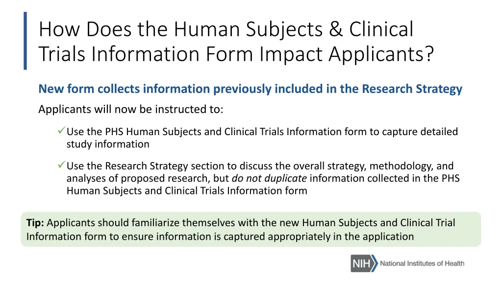 how does the human subjects clinical trials