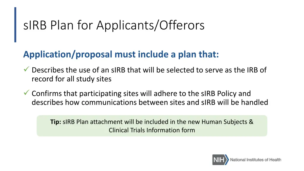 sirb plan for applicants offerors