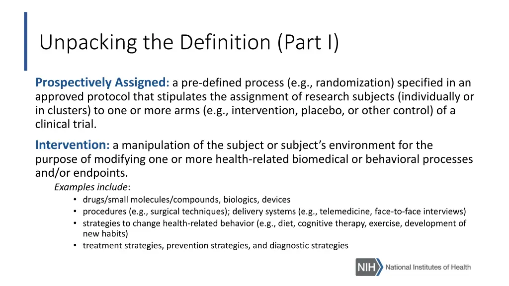 unpacking the definition part i