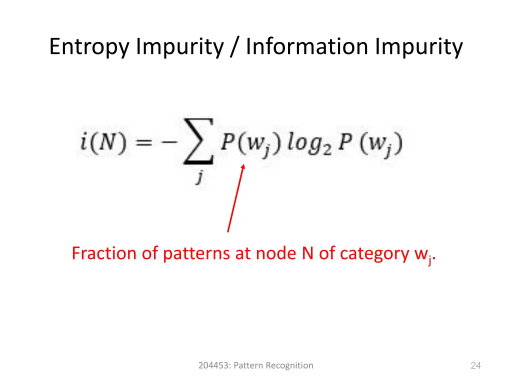 entropy impurity information impurity