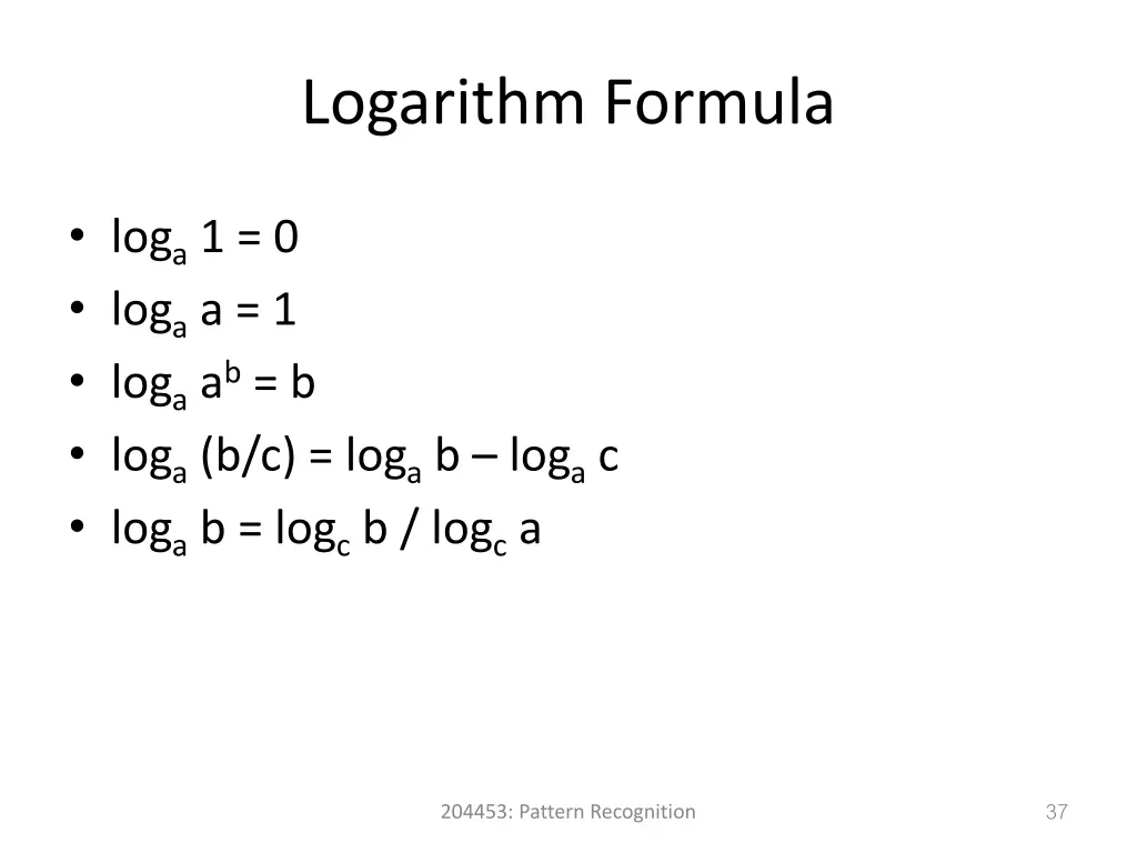 logarithm formula