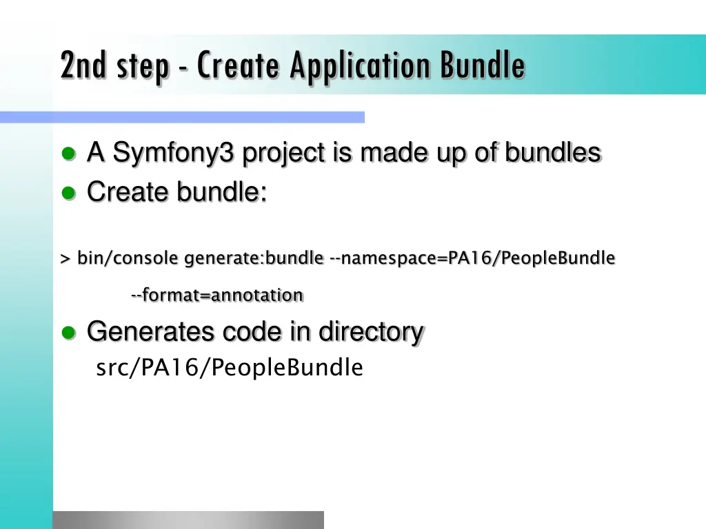 2nd step create application bundle