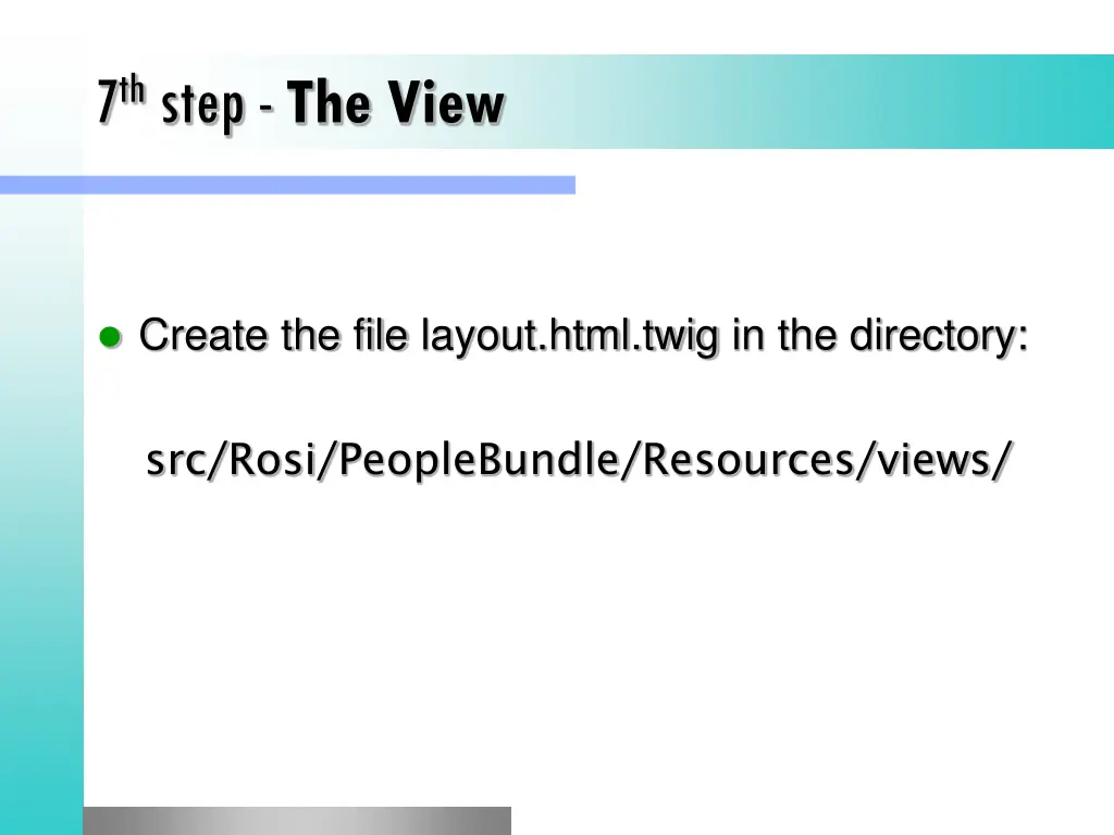 7 th step the view