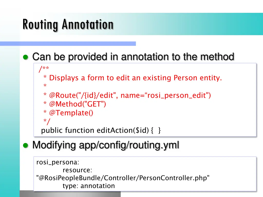 routing annotation