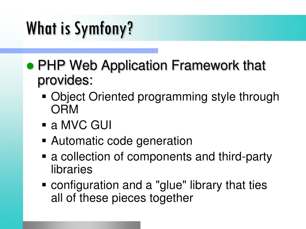 what is symfony