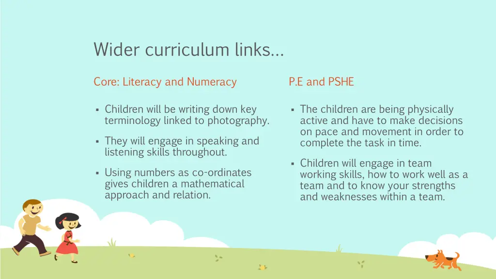 wider curriculum links