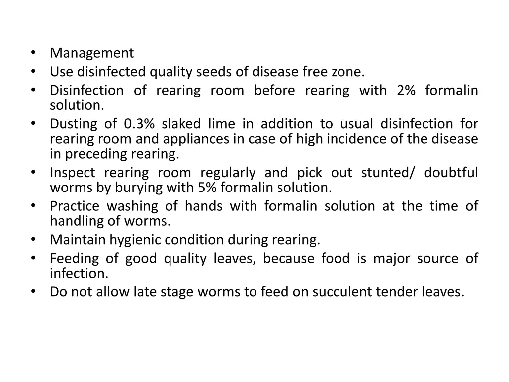 management use disinfected quality seeds