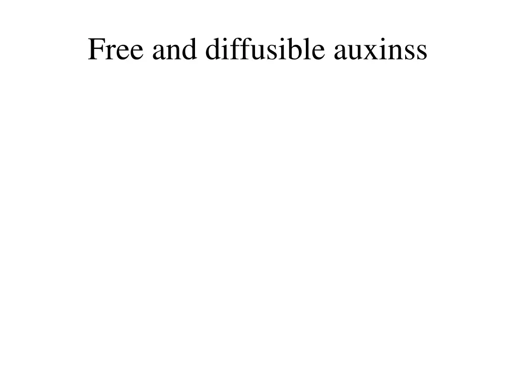 free and diffusible auxinss