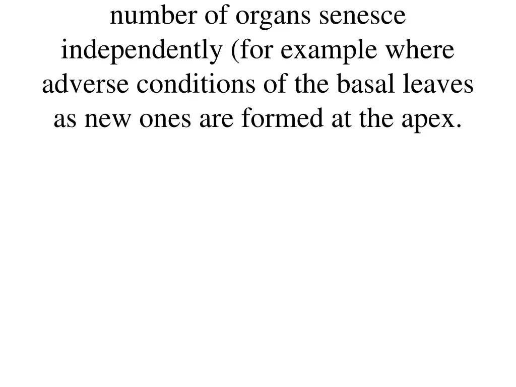 number of organs senesce independently