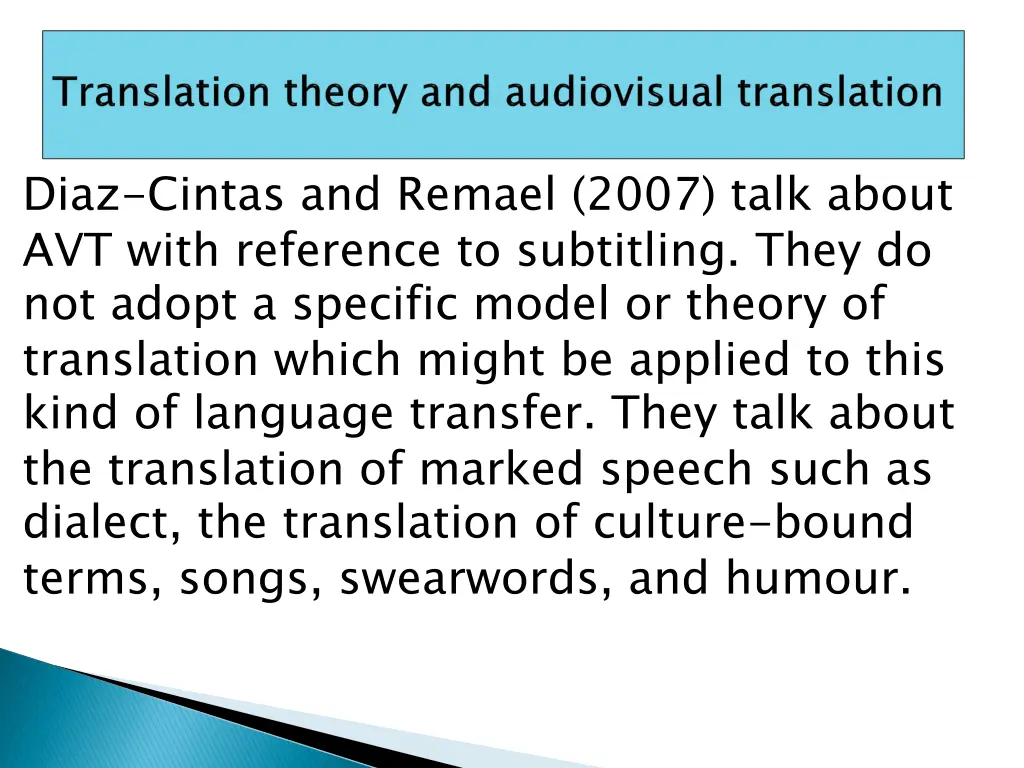 diaz cintas and remael 2007 talk about avt with