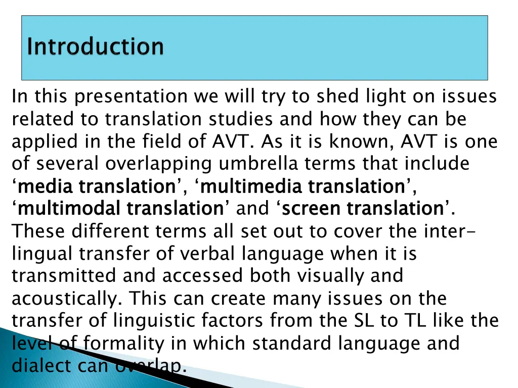 in this presentation we will try to shed light