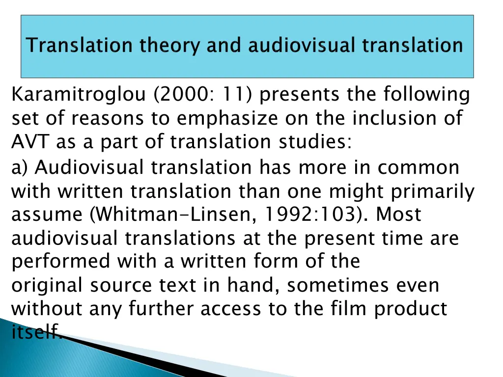 karamitroglou 2000 11 presents the following