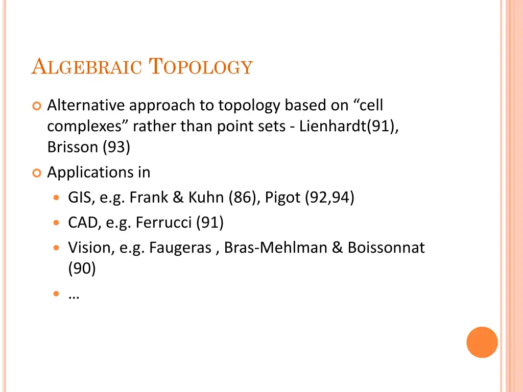 a lgebraic t opology