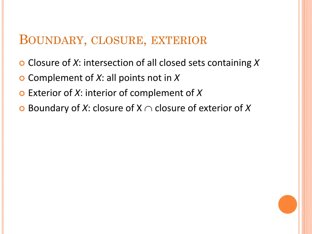 b oundary closure exterior