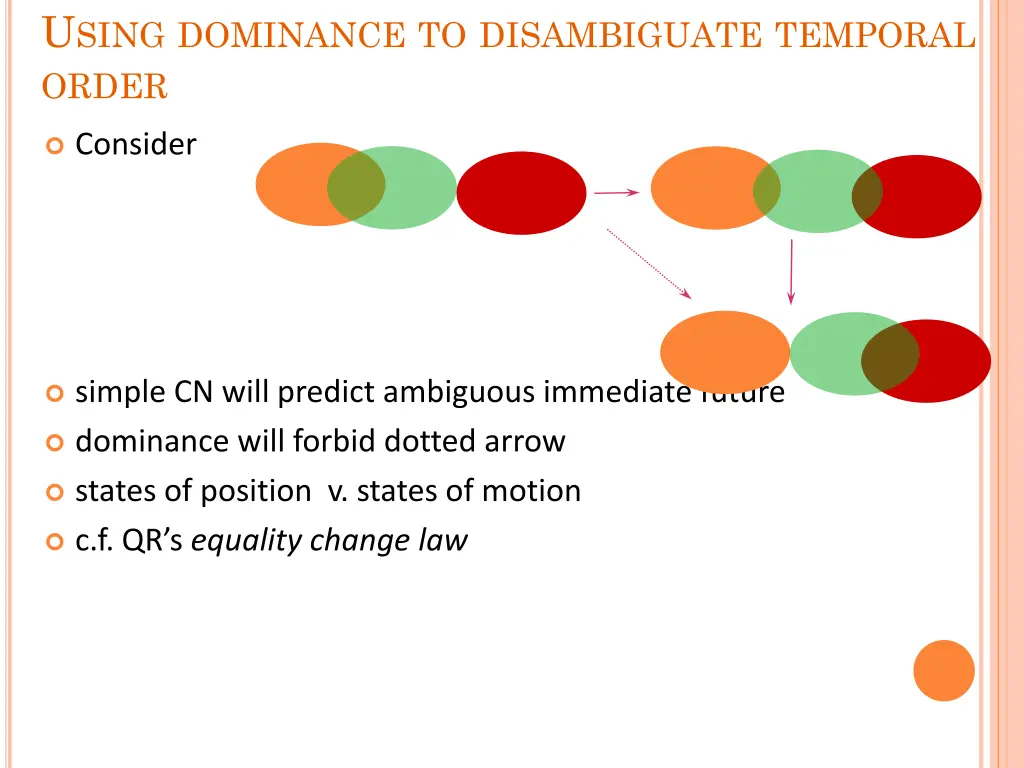 u sing dominance to disambiguate temporal order