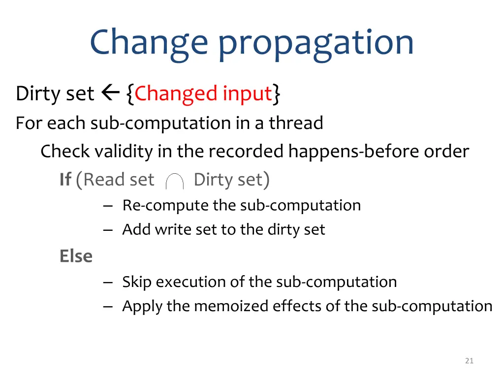 change propagation