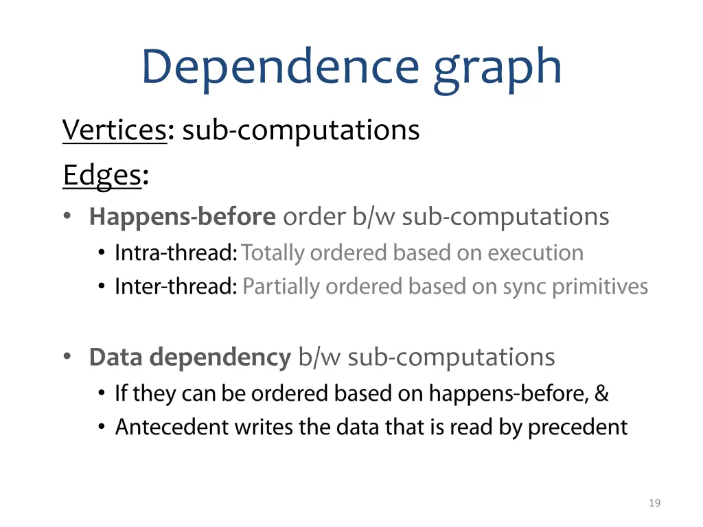 dependence graph