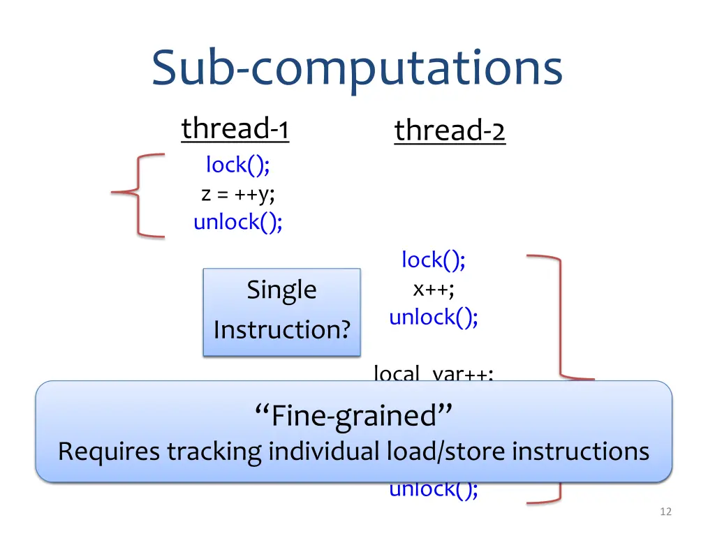 sub computations