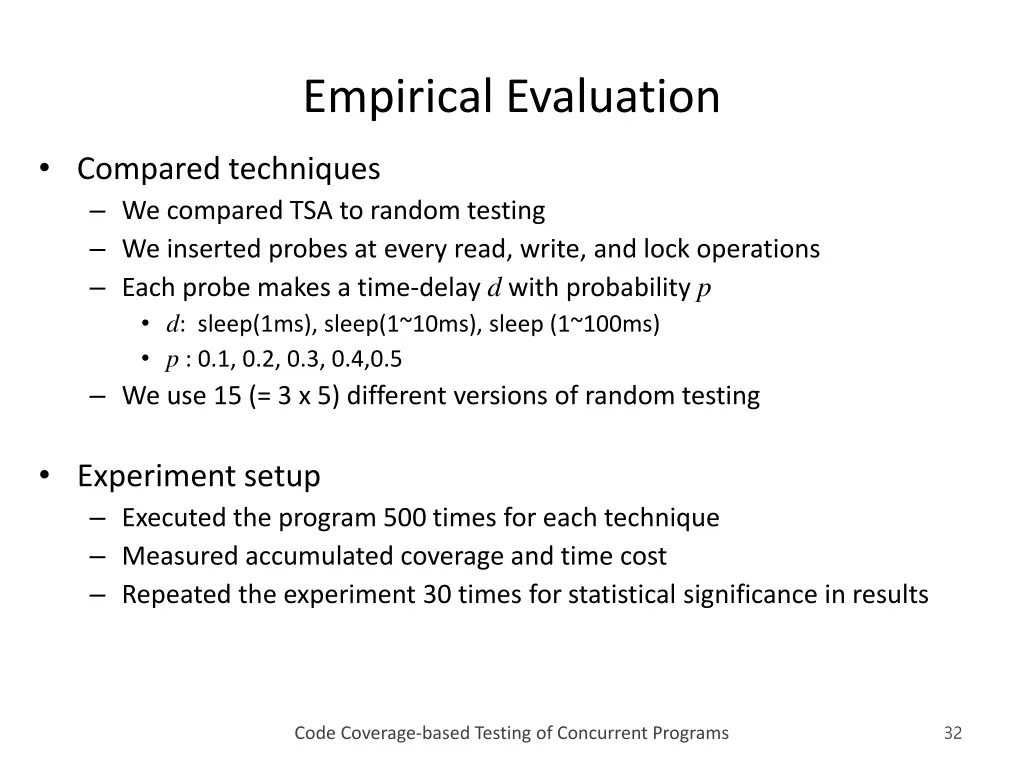 empirical evaluation 1