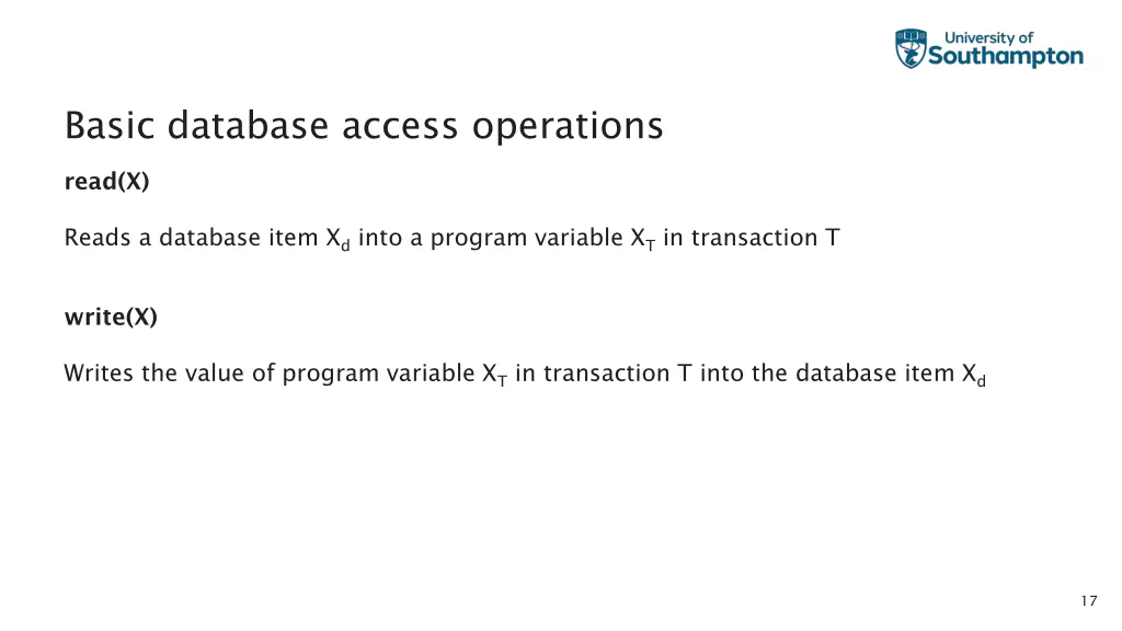 basic database access operations