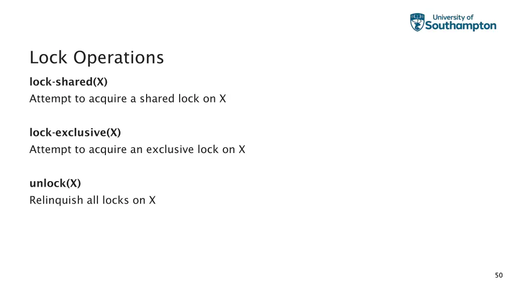 lock operations