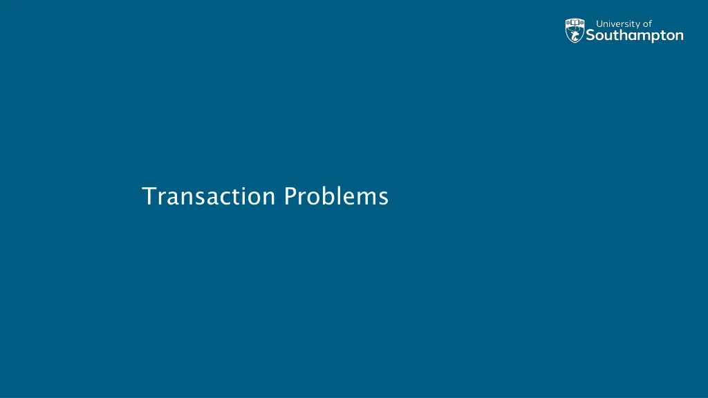 transaction problems