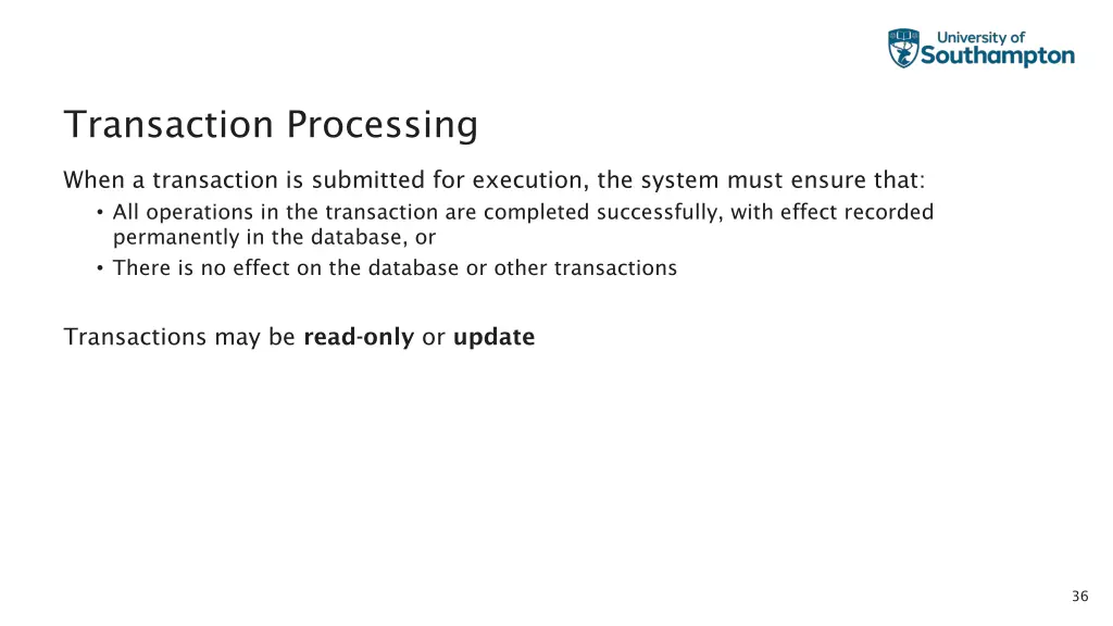 transaction processing