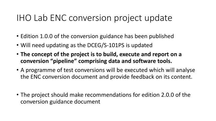 iho lab enc conversion project update