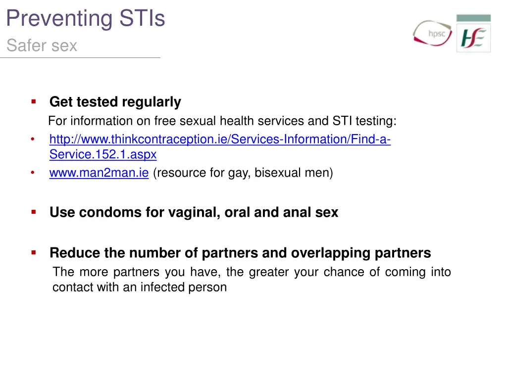 preventing stis safer sex