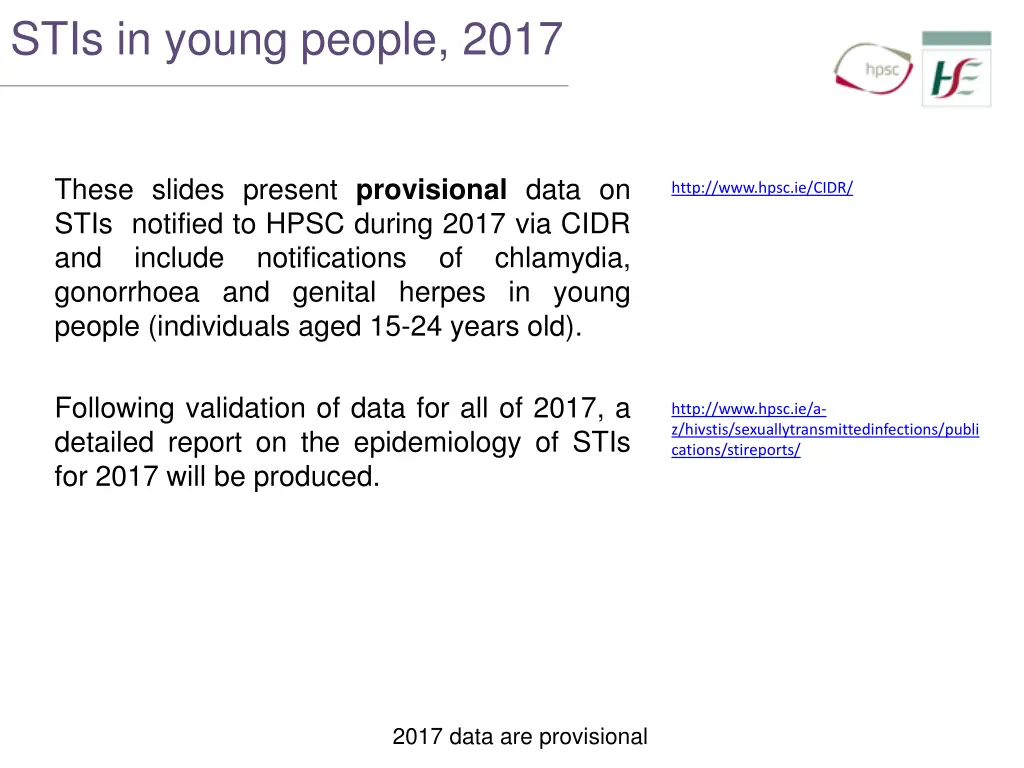 stis in young people 2017