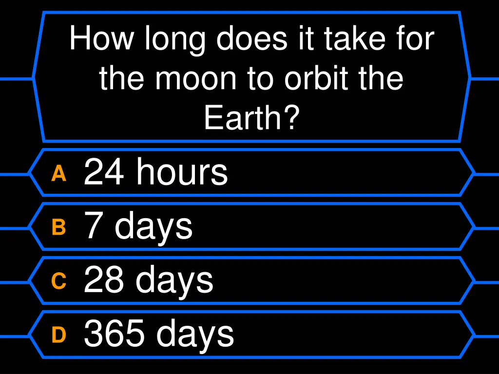 how long does it take for the moon to orbit