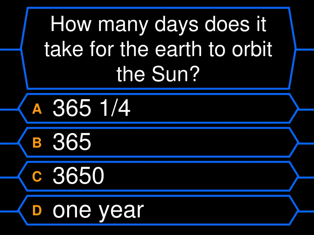 how many days does it take for the earth to orbit
