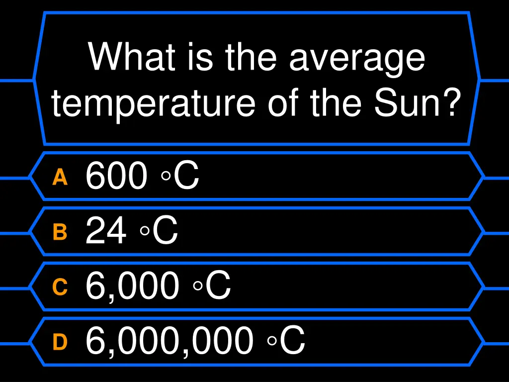 what is the average temperature of the sun