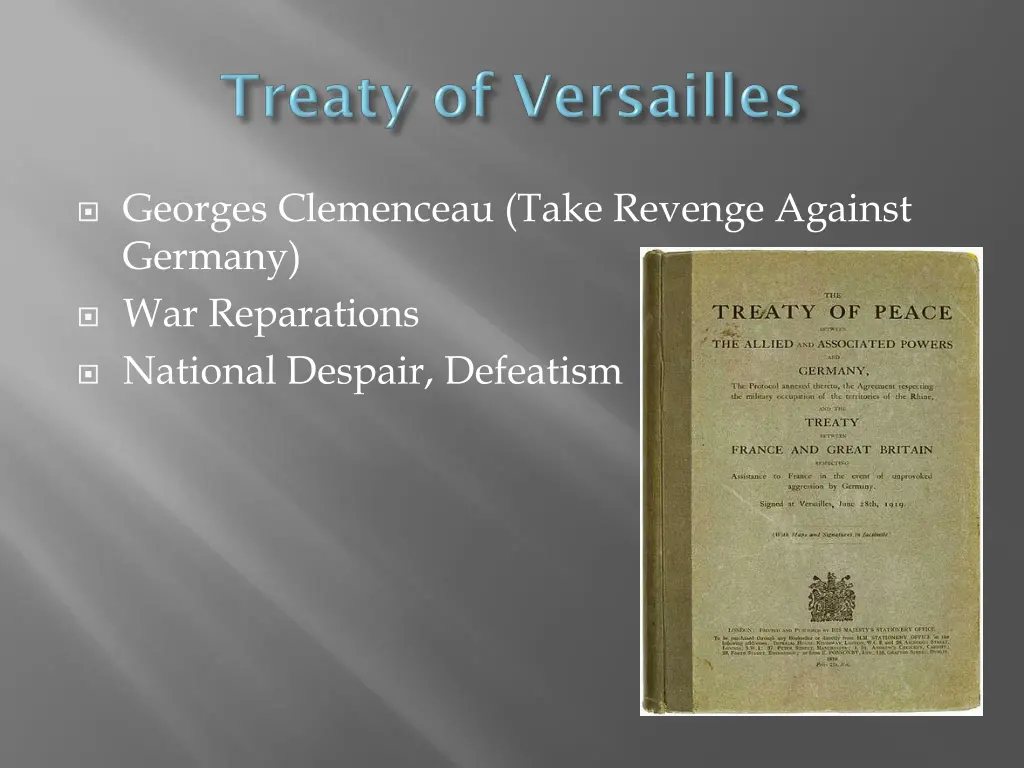 georges clemenceau take revenge against germany