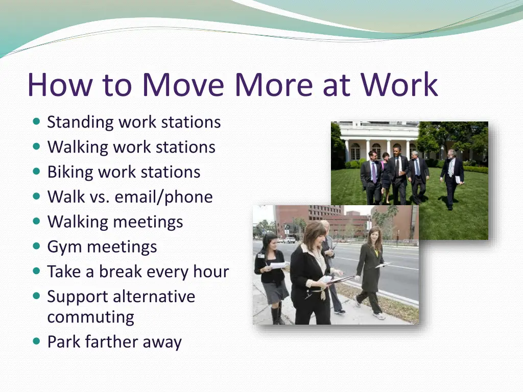 how to move more at work standing work stations