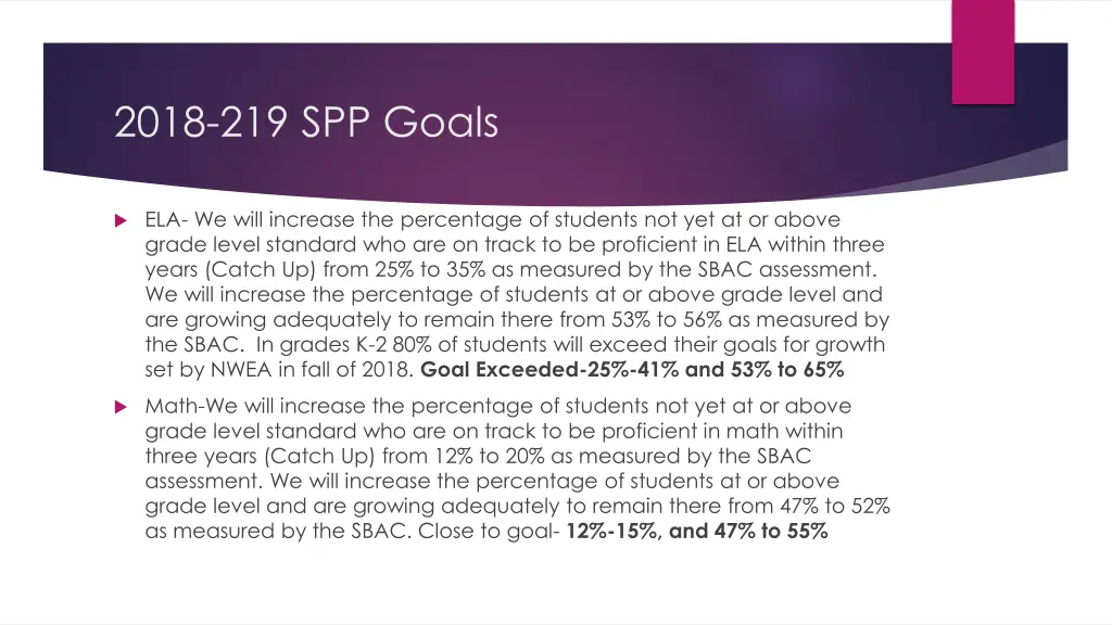 2018 219 spp goals
