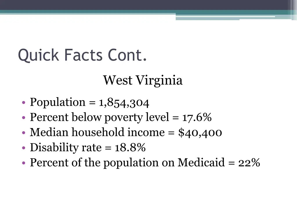 quick facts cont