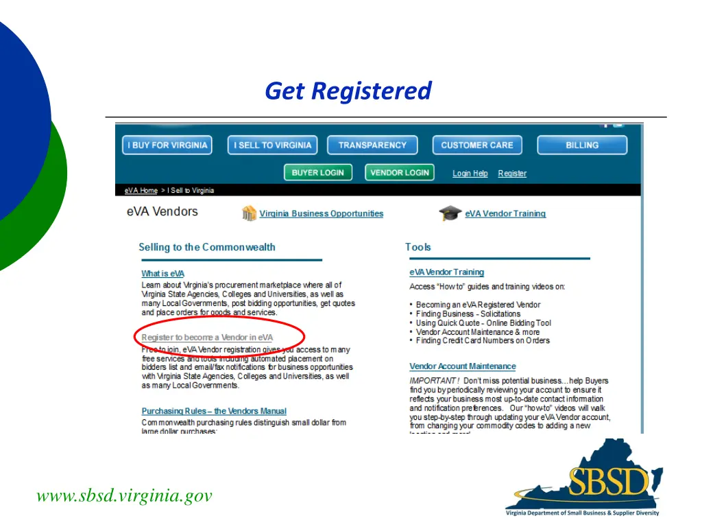get registered