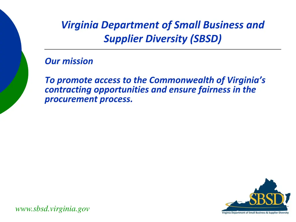 virginia department of small business 1