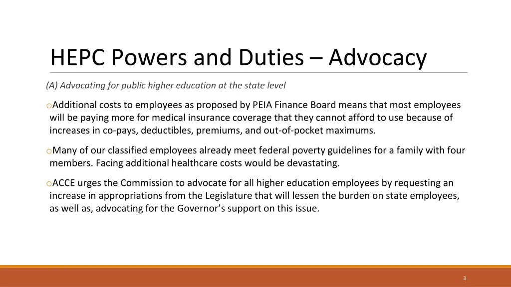 hepc powers and duties advocacy