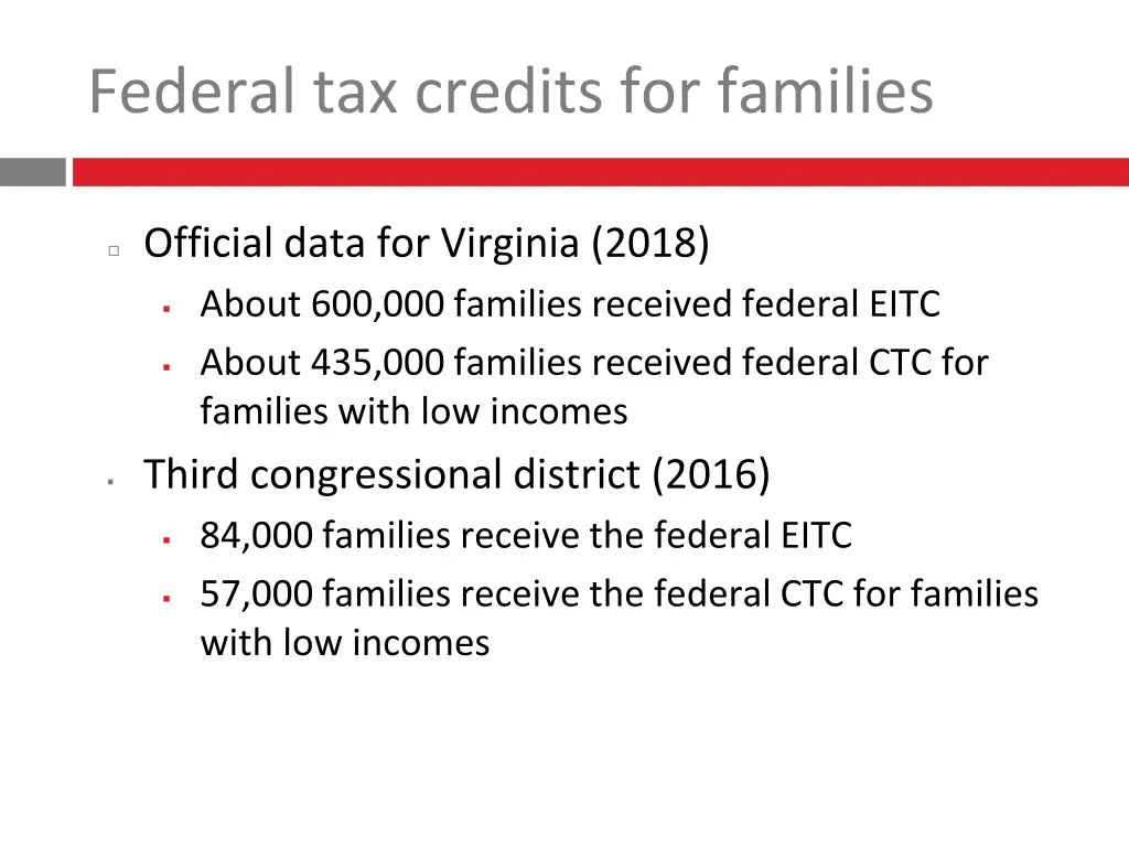 federal tax credits for families 1