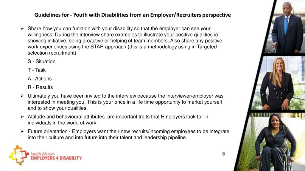 guidelines for youth with disabilities from 1