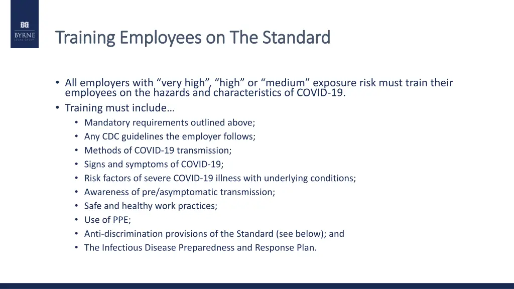 training employees on the standard training