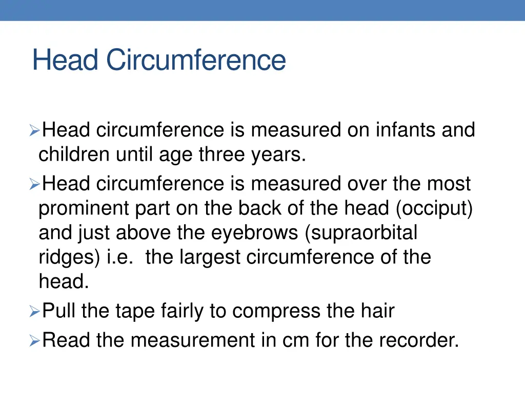head circumference