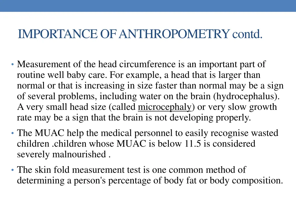 importance of anthropometry contd