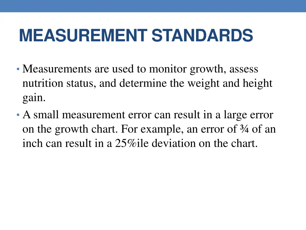 measurement standards
